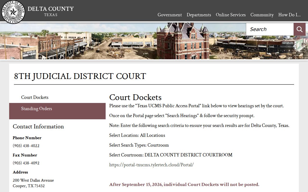 Delta County arrest-warrant record fields in a dated felony docket archive